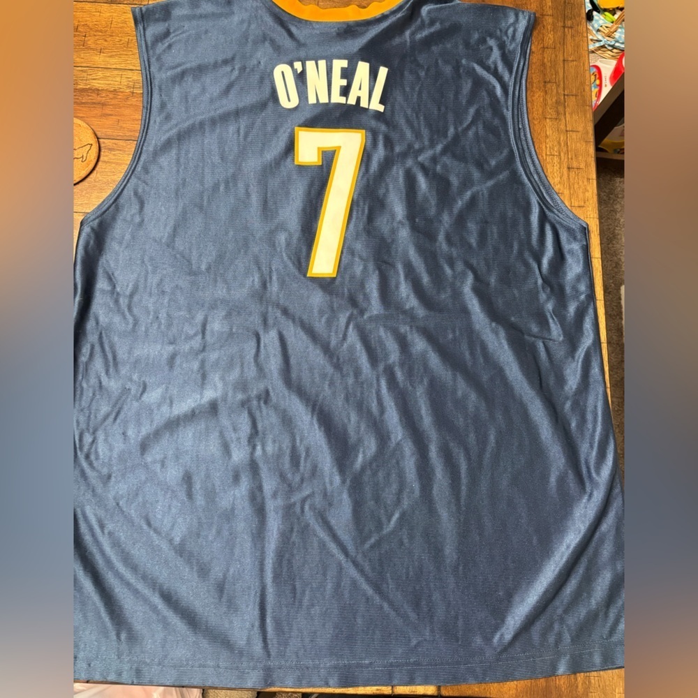 Vintage Jermaine, O’Neal Pacer NBA Blue and Yellow Jersey - Picture 3 of 3